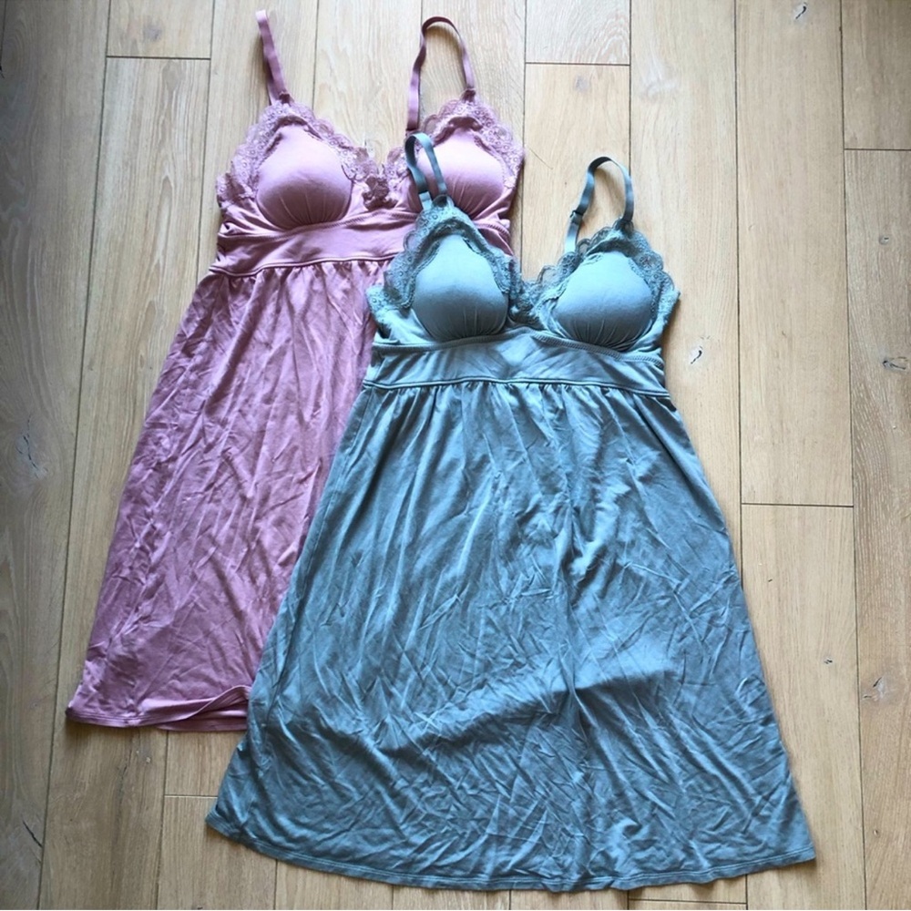 Set of 2 Knix Modal Nightgown in Grey & Soft Pink Size M